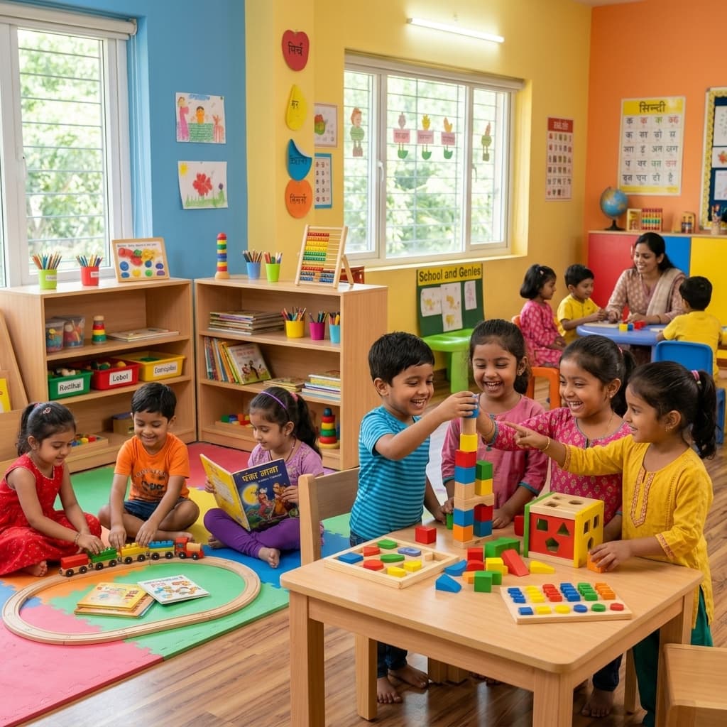 Children learning at Shrutam School of Learning
